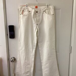 Men’s Boss Hugo Boss Off White Flared Jeans